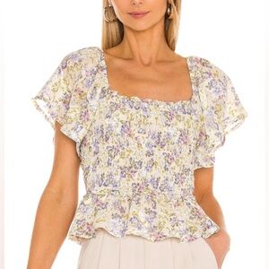 ASTR JANUARY SMOCKED TOP